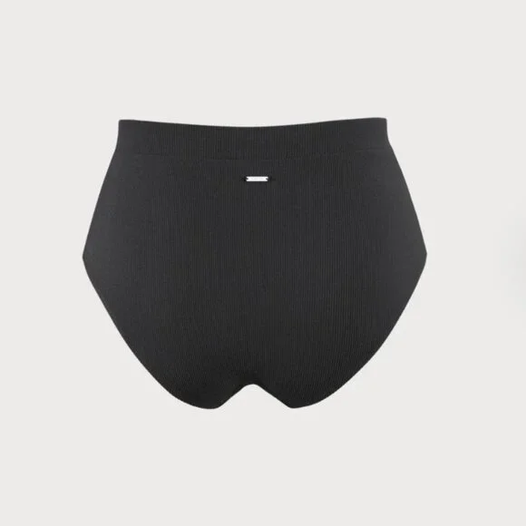 BERLOOK Black Cutout Ribbed Plus Size Bikini Top AND Ribbed Plus Size BOTTOM 17 - Picture 12 of 16